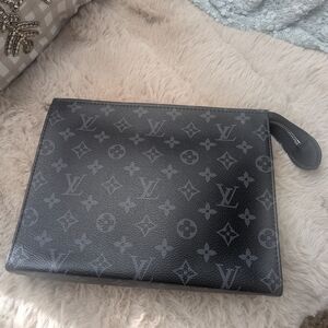 Black and Gray Monogram Toiletry Bag